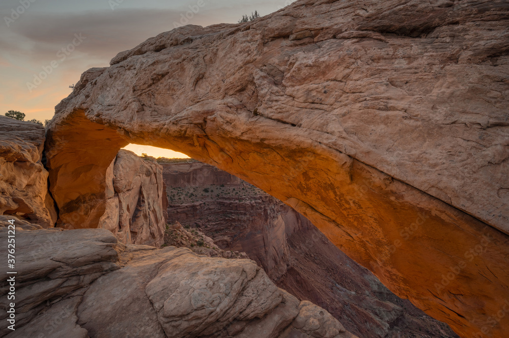 Mesa Arch Sunrise Glow in Canyonlands National Park
