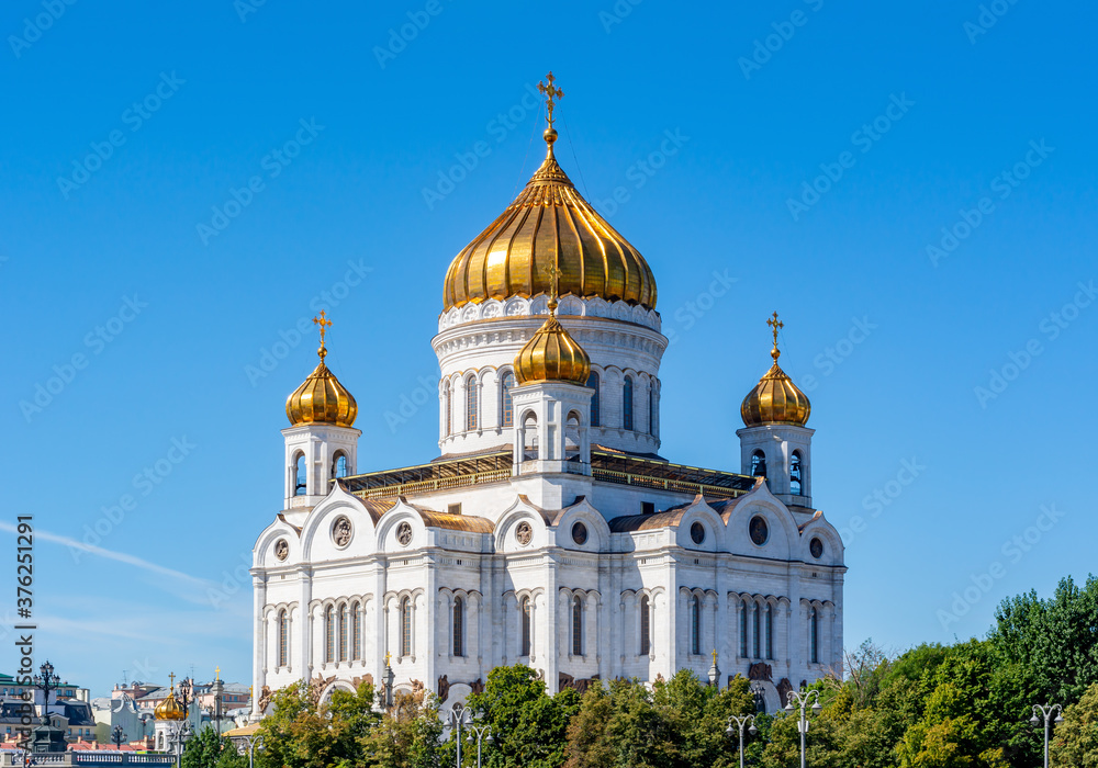Cathedral of Christ the Savior (Khram Khrista Spasitelya) in Moscow, Russia
