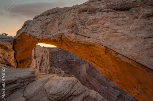 Mesa Arch Sunrise Glow in Canyonlands National Park