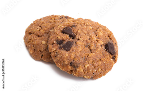 cereal cookies with chocolate isolated
