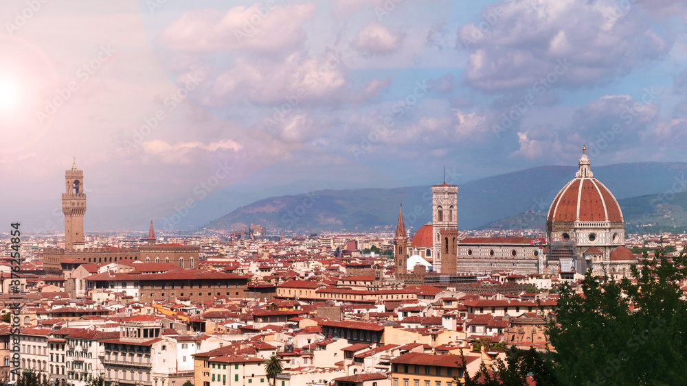 a view of a famous city of Florence