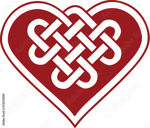 romantic red celtic heart 