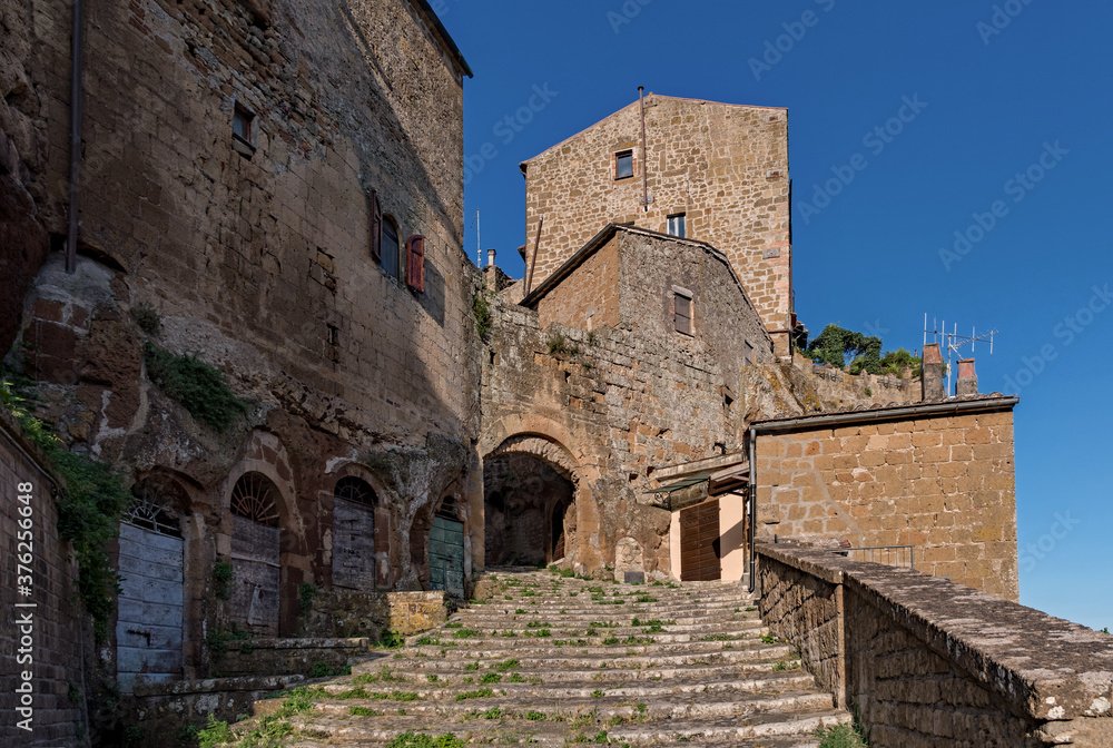 Old town of Pitigliano at the Tuscany Region in Italy 