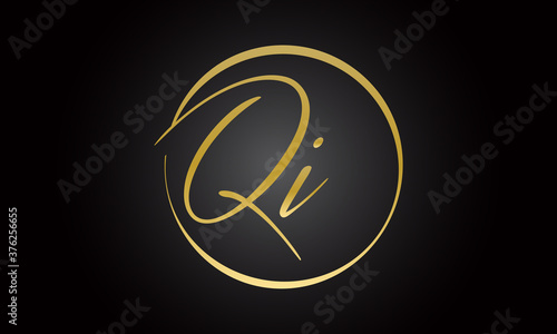 Initial letter QI logo design with modern business typography vector template. Creative isolated QI letter logo design