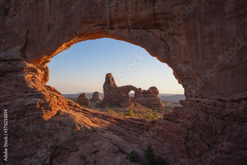 North Window and Turret Arch at sunset