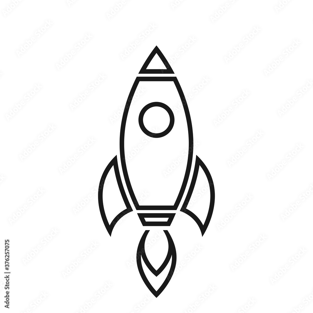 rocket line icon. starting business, beginning and startup symbol. web design element rocket line icon. starting business, beginning and startup symbol. web design element