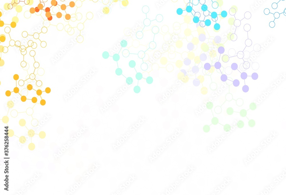 Light Blue, Yellow vector background with forms of artificial intelligence.