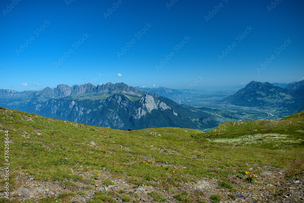Bergwelt auf dem Pizol in der Schweiz 7.8.2020
