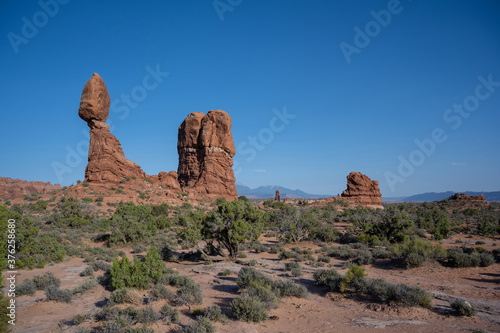 Balanced rock during the day in Arches National park