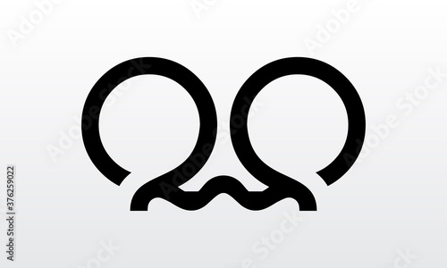Initial letter QQ logo design with modern business typography vector template. Creative isolated QQ letter logo design