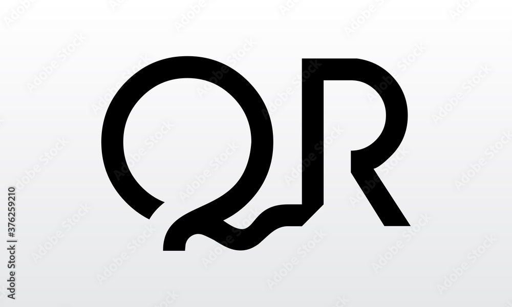 Initial letter QR logo design with modern business typography vector template. Creative isolated QR letter logo design Initial letter QR logo design with modern business typography vector template. Creative isolated QR letter logo design