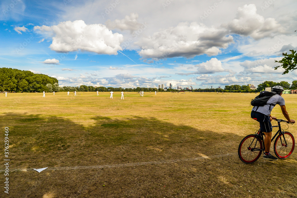 Obraz premium Cricket on Hackney Marshes