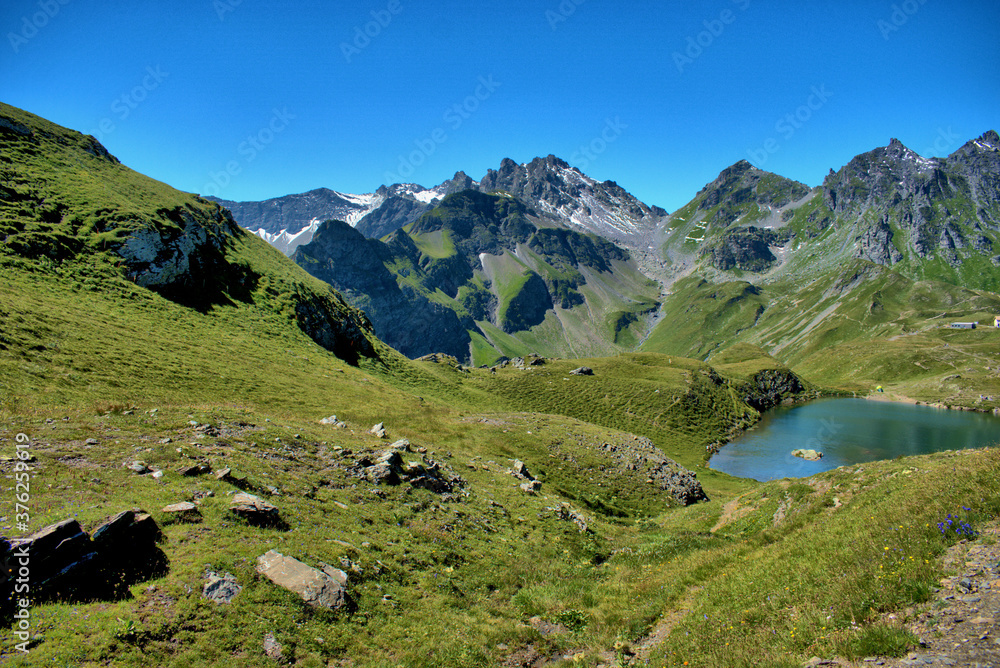 Alpsee auf dem Pizol in der Schweiz 7.8.2020