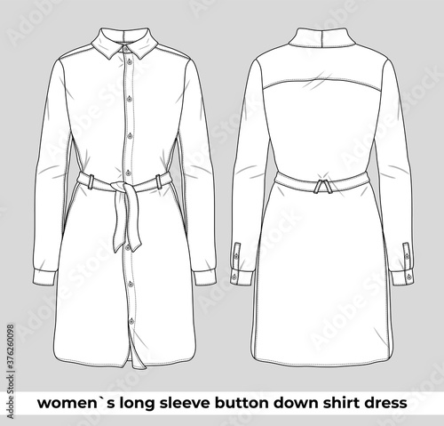 long sleeve button down shirt dress 
