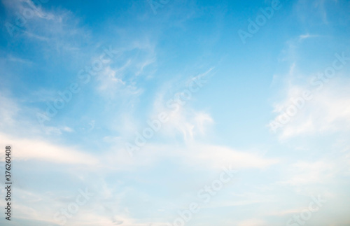 beautiful blue sky with white clouds 
