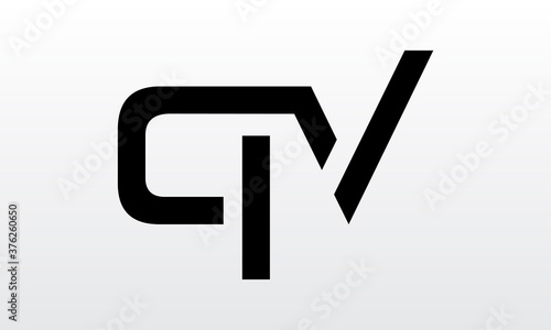 Initial letter QV logo design with modern business typography vector template. Creative isolated QV letter logo design