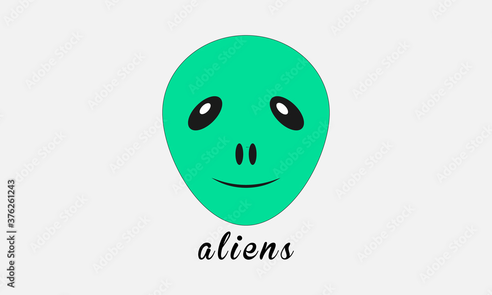 Fototapeta premium alien logo vector design art
