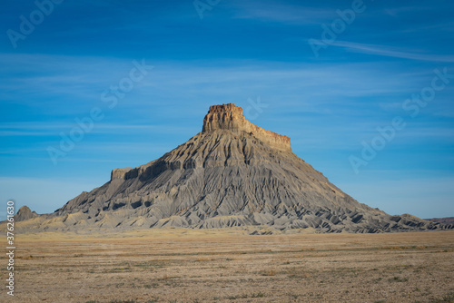 Front view of Factory Butte in Utah