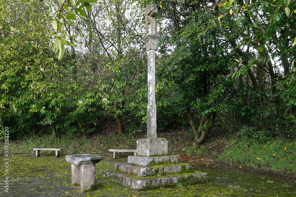 Paleo stone cross, in the municipality of Carral Paleo stone cross, in the municipality of Carral