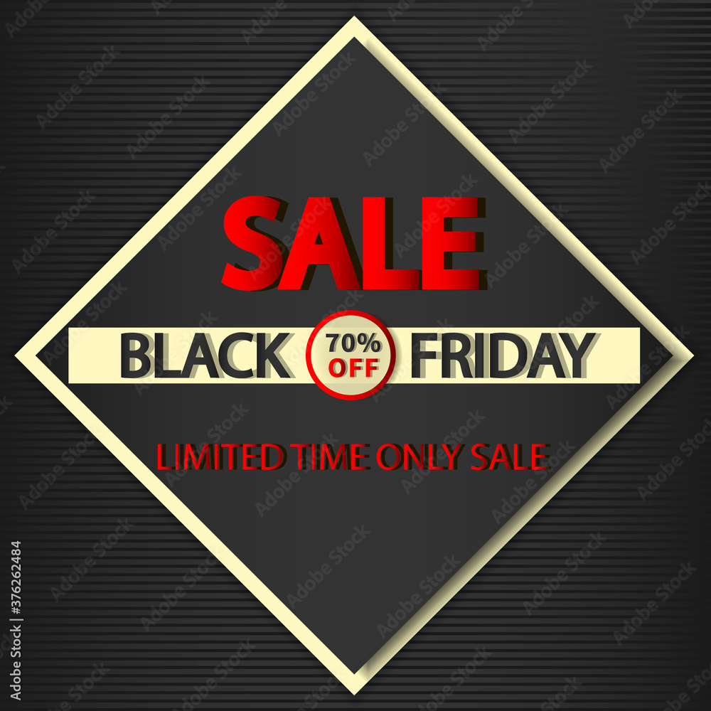 Black Friday banner.  Template of sale.   