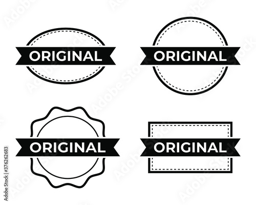 Vector illustration set of Original stamp icon.