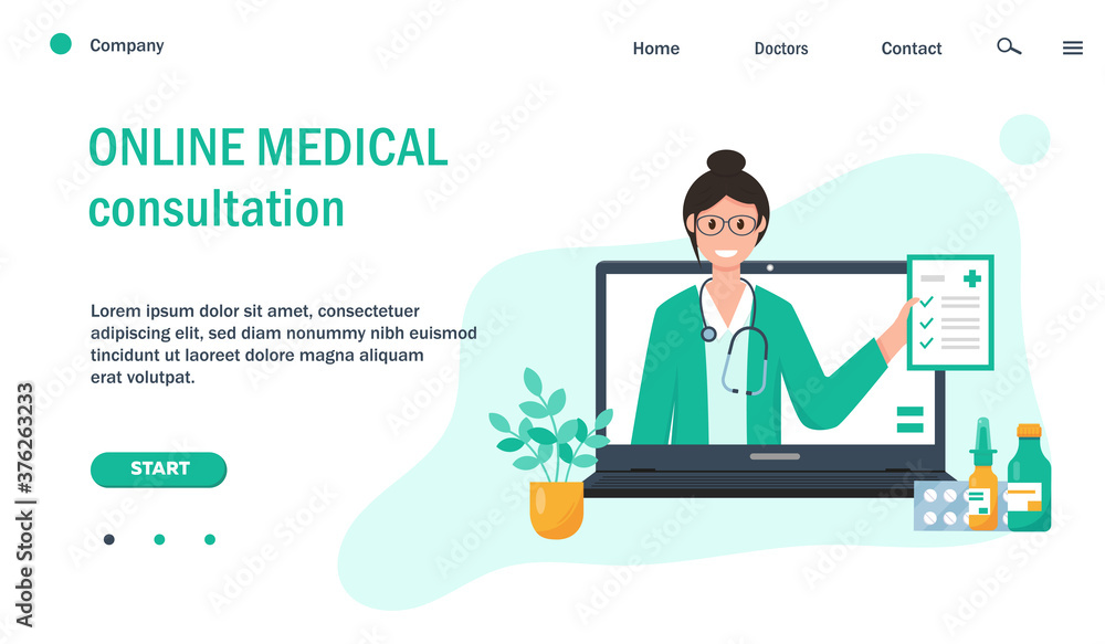 Online medical consultation Web page