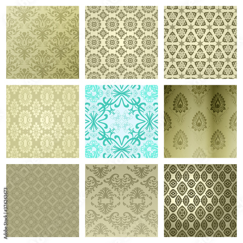 Set of 4 Patterns. Vector Layered