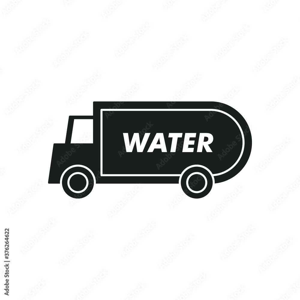 Water truck icon. Delivery symbol modern, simple, vector, icon for website design, mobile app, ui. Vector Illustration