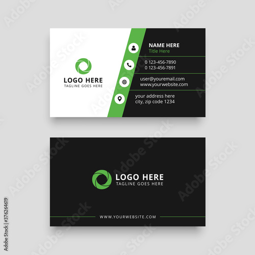corporate green  business card template