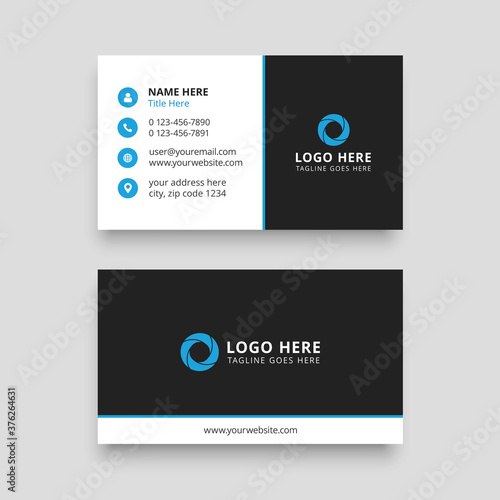 modern blue business card template