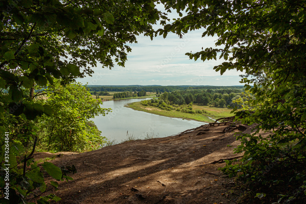 Beautiful view of Bug river in Poland, Europe