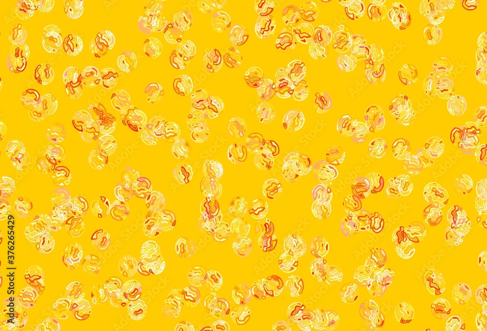 Light Pink, Yellow vector template with circles. Light Pink, Yellow vector template with circles.