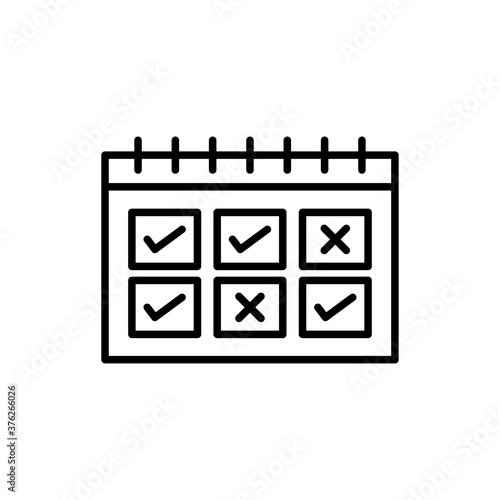 Calendar icon. Attendance symbol modern, simple, vector, icon for website design, mobile app, ui. Vector Illustration