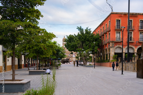 Calle prolongación 20 noviembre en el Centro Histórico de Zapopan.