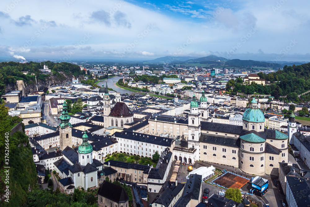 Blick auf die Stadt Salzburg in Österreich