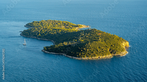 The island of Lokrum next to dubrovnik old town