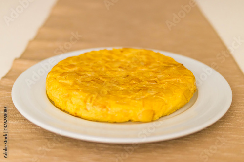 Homemade spanish omelette on the table