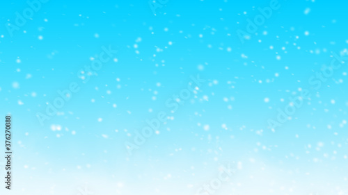 Christmas winter snowflake with blue sky background.