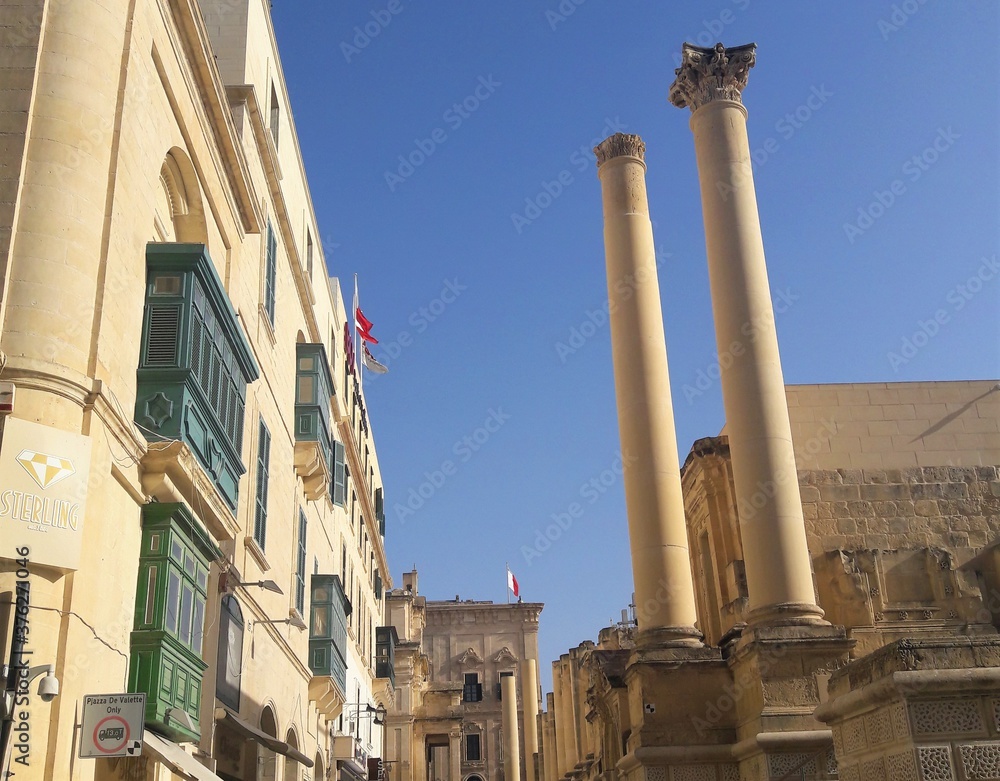 A monument in Valleta - capital of Malta
