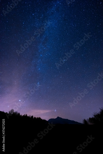 Fototapeta Naklejka Na Ścianę i Meble -  night sky near High Tatras, Slovakia