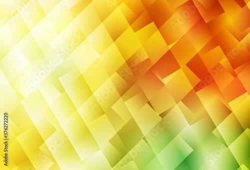 Light Red, Yellow vector background with rectangles.