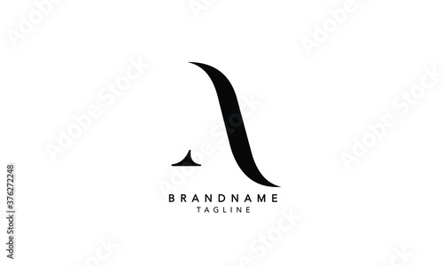Alphabet letters Initials Monogram logo AR, RA, A and R