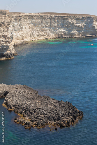 Black Sea coast near the Yogov bay of the Tarkhankut peninsula, Crimea photo