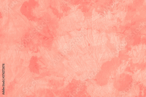 Paint Water Background. Living Coral Dyed 