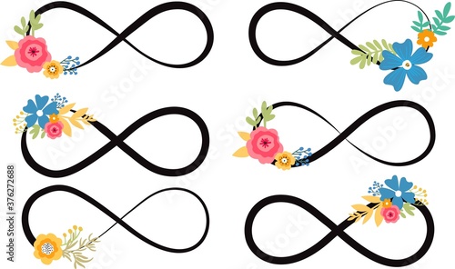 Print Elegant infinity sign, vector illustration
