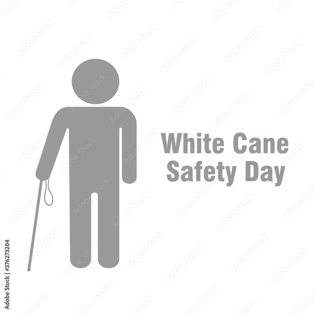 White Cane Safety Day vector ill White Cane Safety Day vector ill