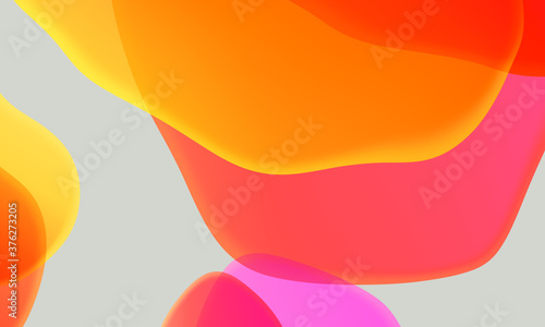 Abstract geometric fluid red orange color gradient on gray background. Trendy design graphics used for wallpaper screen tablet and phone.