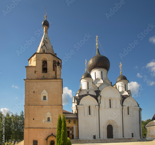 Cathedral of Assumption of Blessed Virgin Mary at Holy Dormition monastery in Staritsa. Tver Oblast. Russia