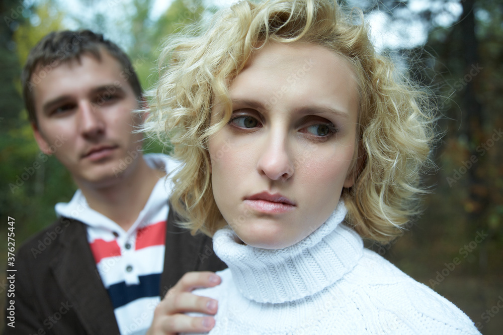 Fototapeta premium Conflict between young couple