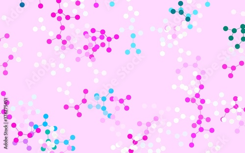 Light Purple  Pink vector pattern with artificial intelligence network.